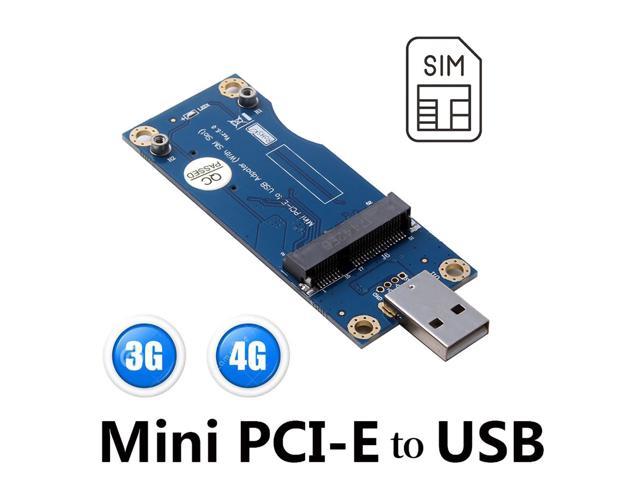 Mini Pci E Wireless Wwan To Usb 2 0 Adapter Card With Sim Card