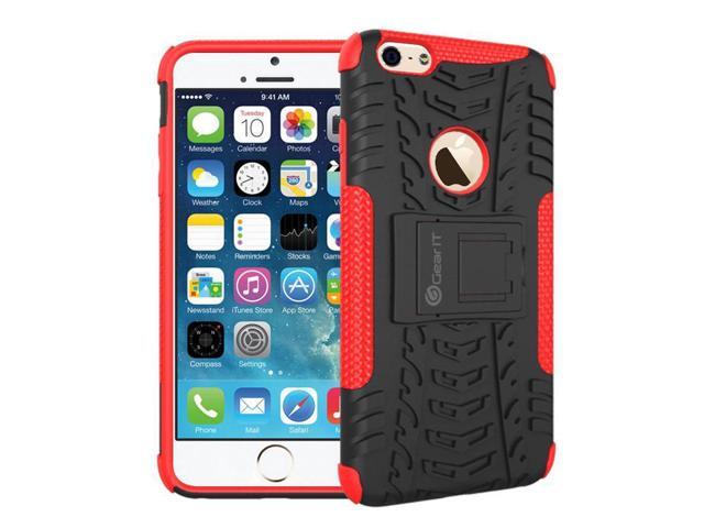 Iphone 6s Case Trac Armor Hybrid Dual Layer Rugged Iphone 6s Case Trac Armor Hybrid Dual Layer Rugged Cover With Kickstand Gearit Made For Apple 6 2018 Red