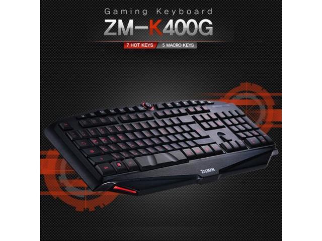 ZALMAN Gaming Keyboard ZM-K400G /7 HotKeys/5 Macro Keys/USB Type (EN/KR  Version)