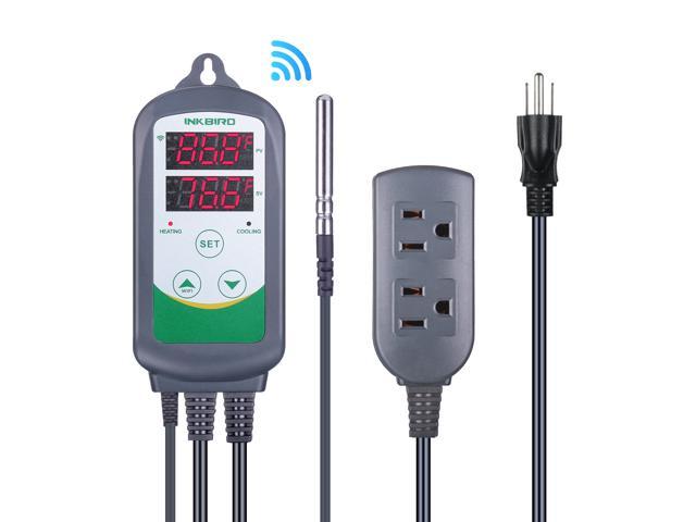 Inkbird ITC-308 WIFI Digital Temperature Controller Thermostat,1100w, w/Sensor, Remote Monitoring Controlling Home Brewing Fermentation Breeding Incubation Greenhouse