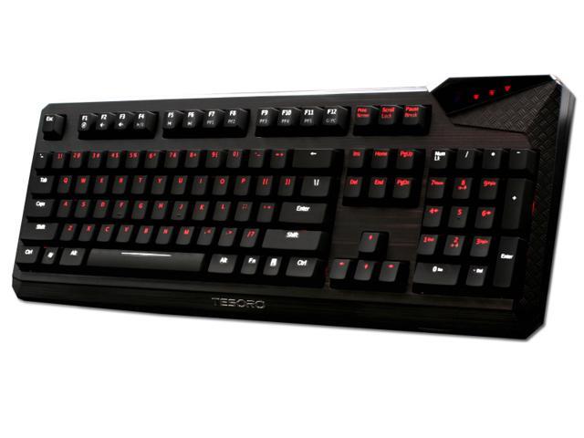 Tesoro TS-G1NL Durandal Ultimate eSport Edition Black + Red Cherry MX Switch USB Hub Dual LED Backlit Illuminated Gaming Mechanical Keyboard