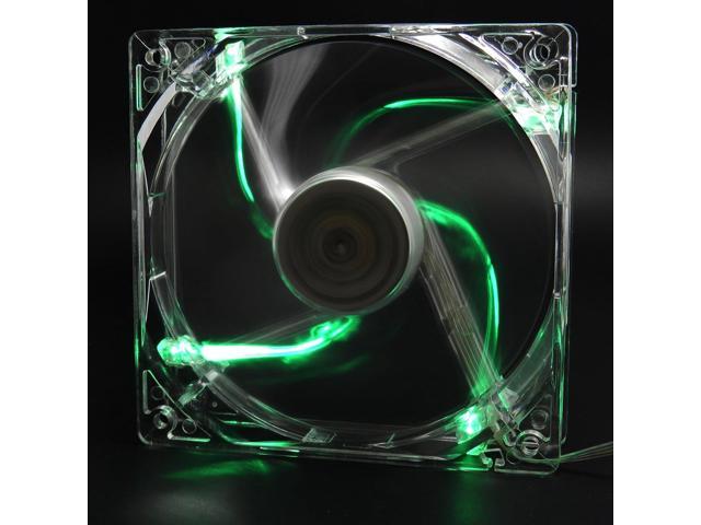 Autolizer 120mm 12cm Green LED Cooling Fan for Computer PC Cases, CPU Coolers, and Radiators