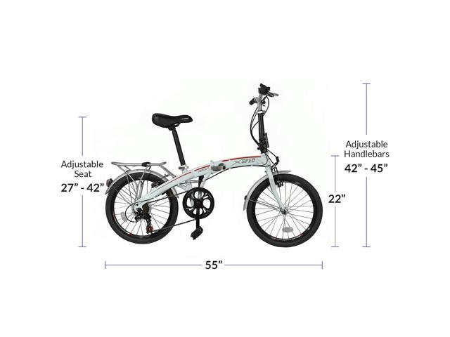 Details about  / Xspec 20/" 7 Speed Folding Compact City Commuter Bike Black