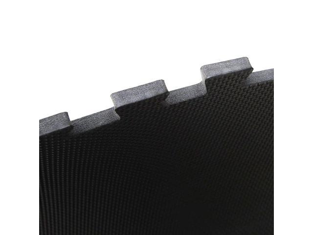 Xspec 3/8 Thick 100 Sq ft Steel Eva Foam Floor Exercise Gym Mat 25 Pcs, Black