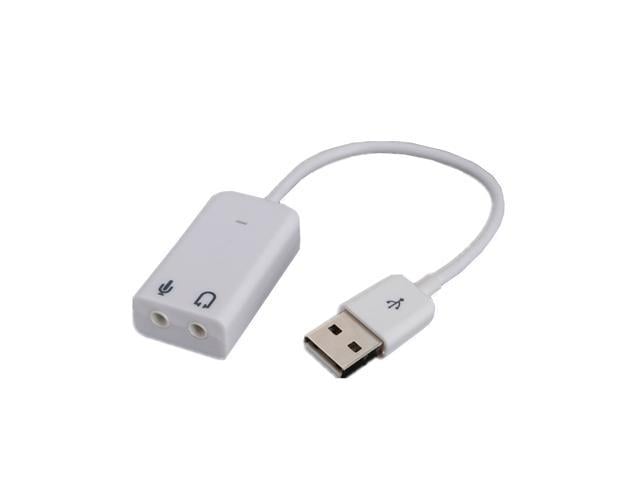 Kasstino USB 2.0 External 3D Virtual 7.1 Channel Sound Card Adapter Audio For Mac Win 7 