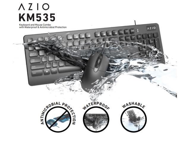 AZIO KM535 Antimicrobial Keyboard Mouse Combo