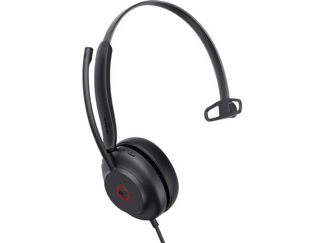 Yealink 1308165 UH35 Mono Teams  USB Headset with Mic & Noise Cancelling, Home Office Online Meeting Call Center, USB-C/A