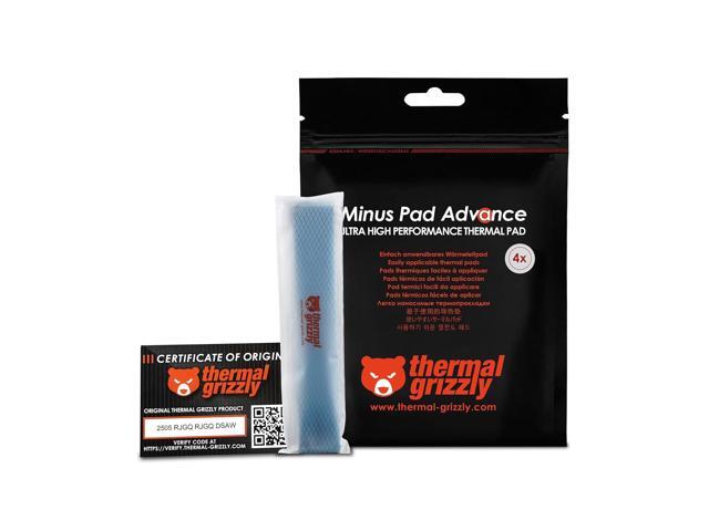 Thermal Grizzly TG-MP-A-120-20-10-4 Minus Pad Advance 120x20x1.0mm, Non-Conductive, High Thermal Conductivity & Compressibility for SSDs, GPUs & Electronics  4-Pack