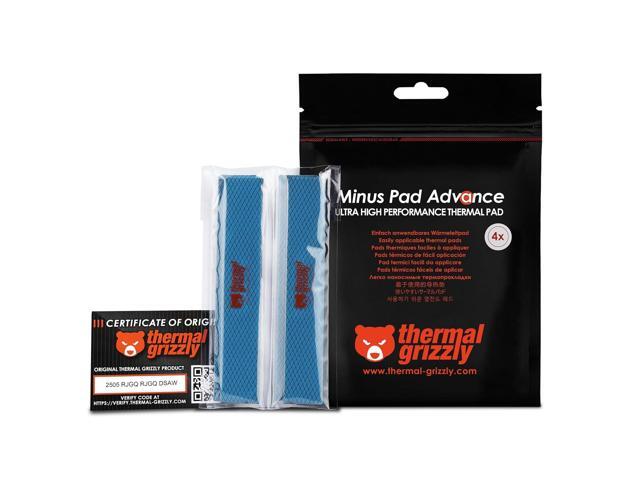 Thermal Grizzly TG-MP-A-120-20-30-4 Minus Pad Advance 120x20x3.0mm, Non-Conductive, High Thermal Conductivity & Compressibility for SSDs, GPUs & Electronics  4-Pack