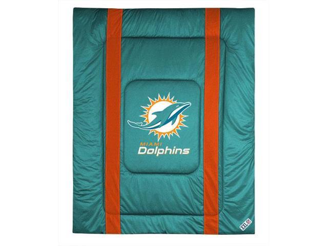 Nfl Miami Dolphins Twin Comforter Sidelines Football Bed Newegg Com