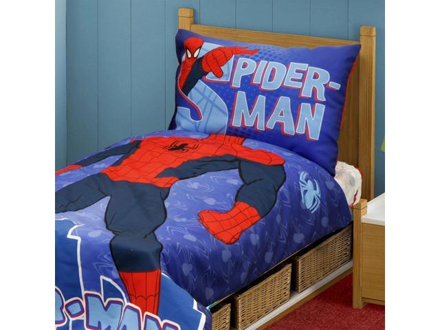 Marvel Spiderman 4 Piece Toddler Bedding Set Newegg Com