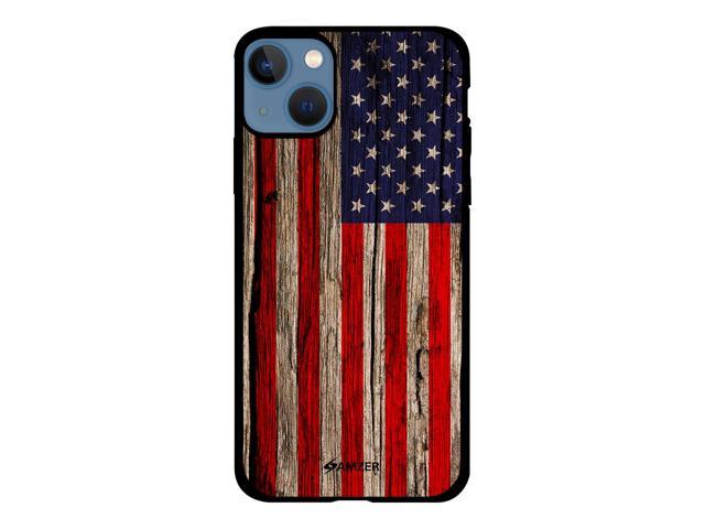 Flag - Wooden Texture Glass Case Cover For Apple iPhone 13