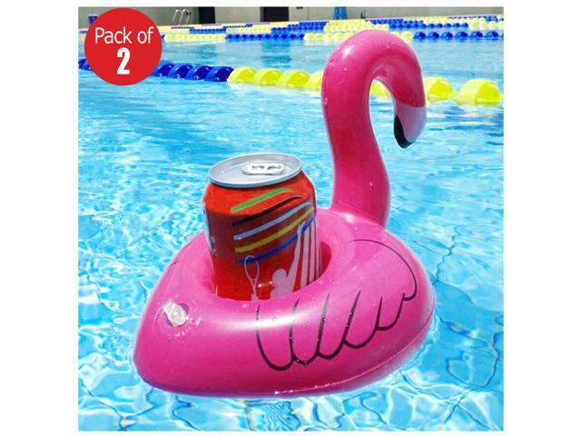 8 PCS Inflatable Beverage Can Holder Flamingo Beer Coke Pool Bath Floating Party