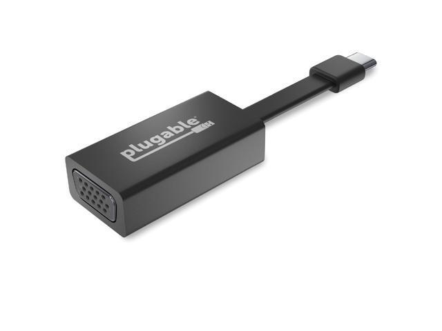 Plugable USB C to VGA Adapter, Thunderbolt 3 to VGA Adapter Compatible with Macbook Pro, Windows, Chromebooks, 2018 iPad Pro, Dell XPS, and more (Supports resolutions up to 1920x1200 @ 60Hz)