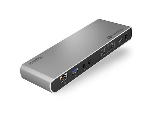 Plugable Thunderbolt 3 Docking Station Compatible With Macbook Pro And Thunderbolt 3 Pcs Supports 4k Displayport Or Hdmi Display 1gb Ethernet Audio 3 Usb Ports 85w Host Charging Newegg Com