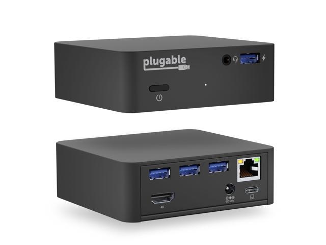 Plugable USB C Dock with 85W Charging Compatible with Thunderbolt 3 and USB-C MacBooks and Select Windows Laptops (HDMI up to 4K@30Hz, Ethernet, 4X USB 3.0 Ports, USB-C PD, includes VESA Mount)