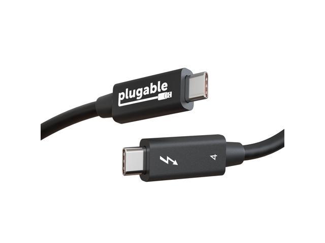 Plugable Thunderbolt 4 Cable [Thunderbolt Certified] 3.2ft USB4 Cable with 100W Charging, Single 8K or Dual 4K Displays, 40Gbps Data Transfer, Compatible with Thunderbolt 4, USB4, Thunderbolt 3, USB-C