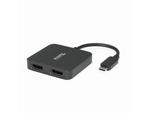 Plugable USB C to HDMI Adapter for Dual Monitors, 4K 60Hz USB C Hub for Windows and Chromebook, Driverless