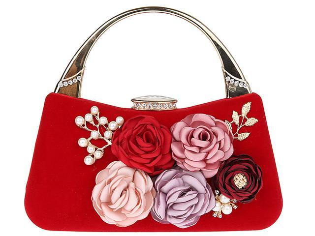 floral clutch bag