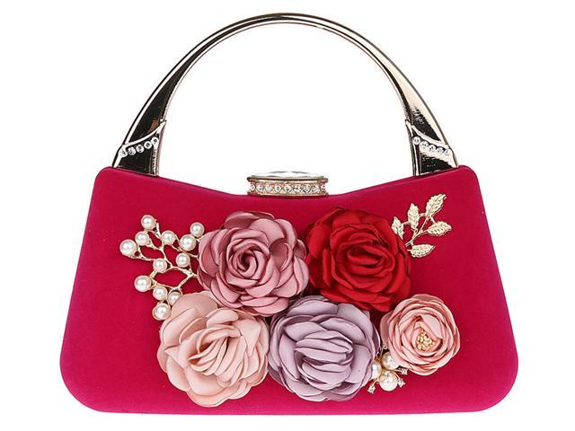 KAXIDY Ladies Clutches Evening Bag Embroidery Floral Purses Clutch Bagss Wedding Purse Party Bag 