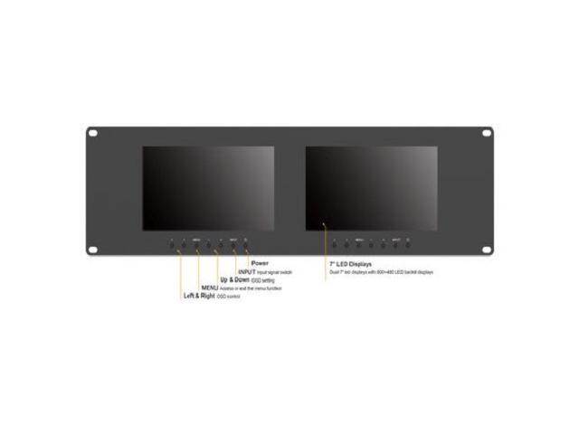 LILLIPUT RM-7024 7/" 3RU Rack Monitors With dual VGA /& Video in//outputs metalcase