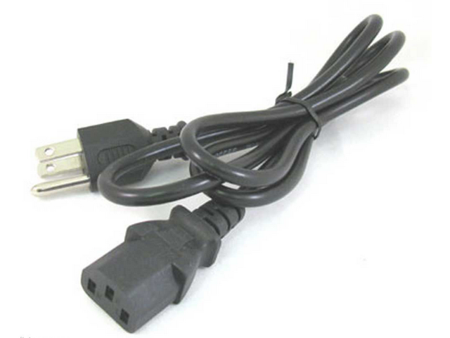 US Style Universal 3 Prong Power Cord Cable for Desktop, Printers, Monitors