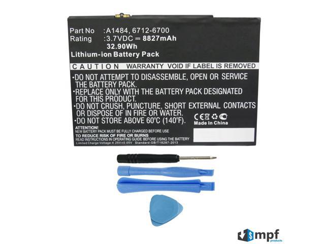 Replacement 8827mah A1484 Battery For Apple Ipad Air A1474 Ipad Air