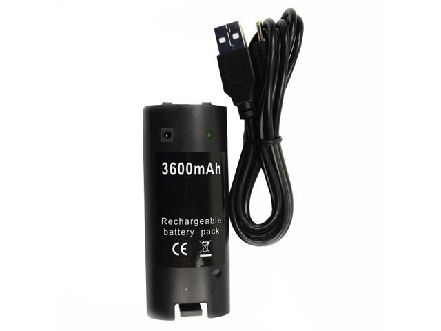 3600mAH Rechargeable Battery Charger Cable for Nintendo Wii Remote  Controller 