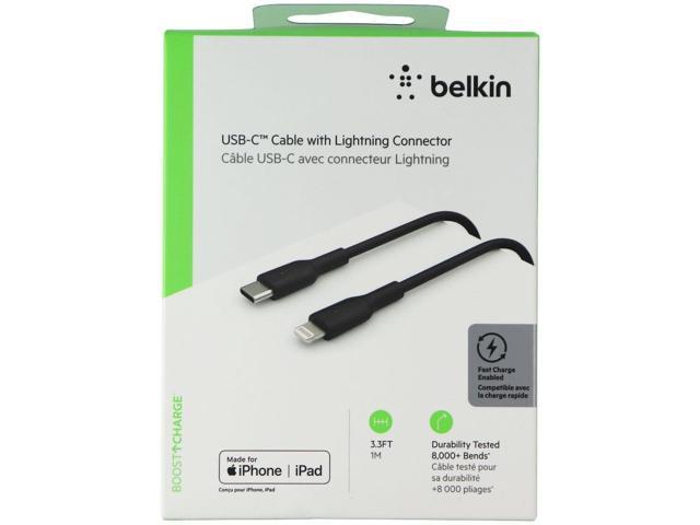 BELKIN CAA003bt1MBK Black BOOST CHARGE USB-C Cable with Lightning ...