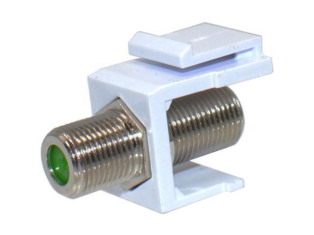 5x F-Type Female to Female Coaxial Cable Keystone Jack Snap-In Insert RG59 RG6