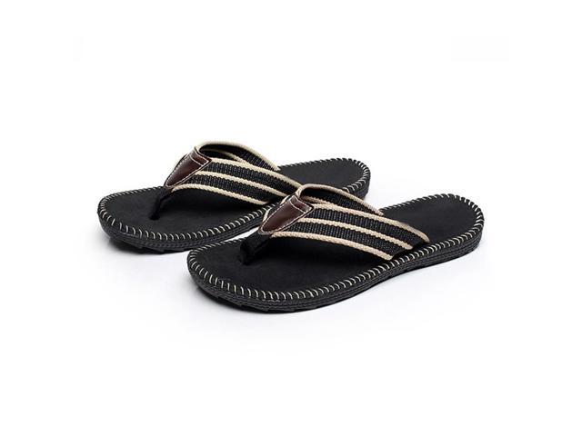 mens leather flip flops size 12