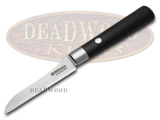 Boker Tree Brand Damascus Premium Kitchen Cutlery Black Olive Wood