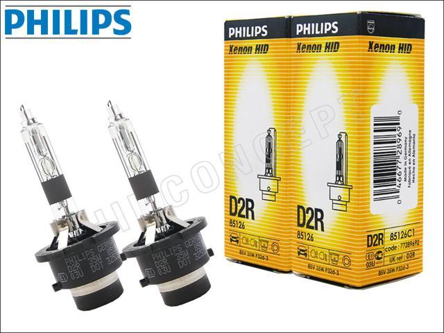 New! 2x PHILIPS 4300K OEM D2R HID BULBS MADE IN GERMANY #85126 35W DOT ...