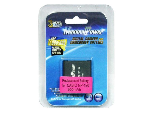 MaximalPower Casio NP-120 NP-120DBA Li-Ion Rechargeable Digital Camera Battery for Casio Exilim EX-S200