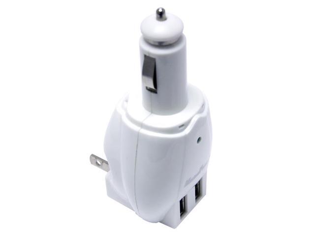 Maximal White 3 In 1 Universal Dual Usb Charger For Car Dc Maximal White 3 In 1 Universal Dual Usb Charger For Car Dc Cigarette Lighter