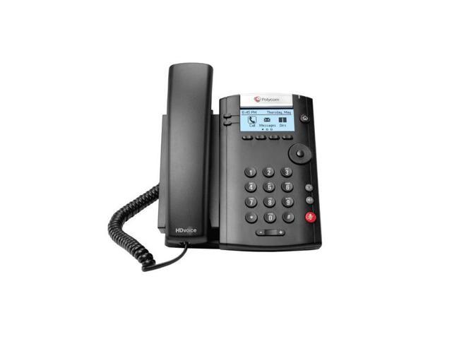 Polycom - 2200-40450-018 - VVX 201 Business Media Phone (PoE) with UC Software License for 1 Unit in Skype Environment