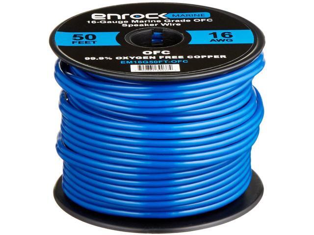 Two Rolls 50 Feet 16 Gauge White Marine Wire Tin Copper Plated OFC Speaker Cable