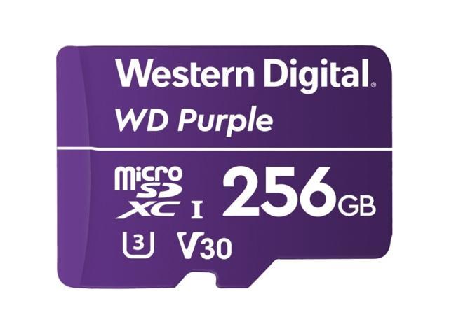 Western Digital - WDD256G1P0A - WD Purple WDD256G1P0A 256 GB Class 10/UHS-III (U3) microSDXC - 100 MB/s Read - 60 MB/s