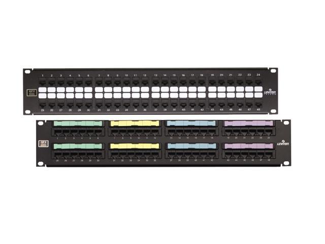 Photo 1 of Leviton - - Leviton eXtreme 24 Port Cat6 Network Patch Panel - 24 x RJ-45 - 24 Port(s) - 24 x RJ-45 - 24 x