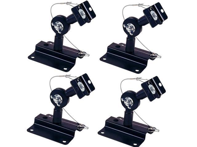 4 Pack Heavy Duty Speaker Wall Ceiling Mount Brackets Surround Sound Black New