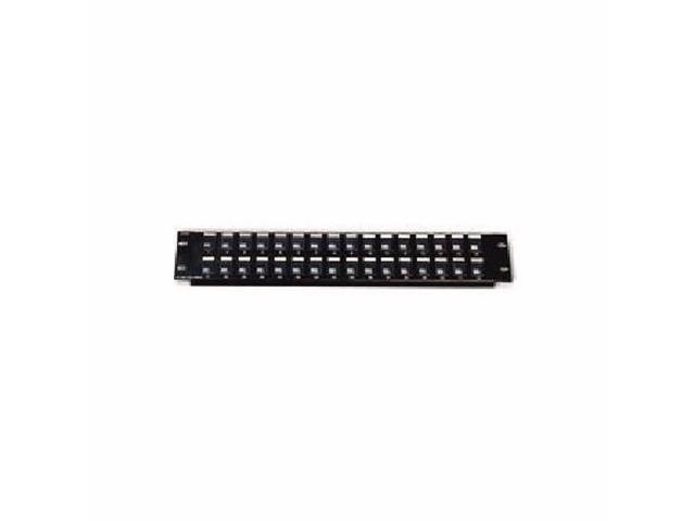 Black C2G 03857 12-Port Blank Keystone//Multimedia Patch Panel