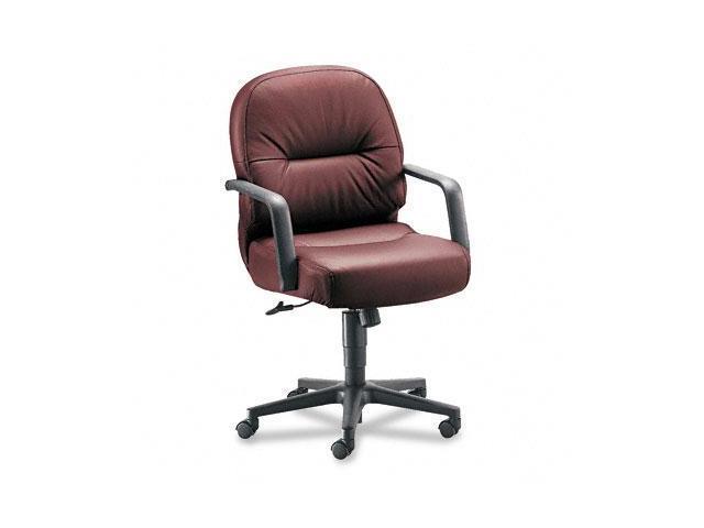 Hon Pillow Soft 2090 Series Leather Managerial Mid Back Swivel