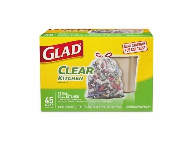 General Household Supplies Hefty Easy Flaps Tall Kitchen Trash Bags 13gal 0 8 Mil White 80 Box E84563 Home Garden