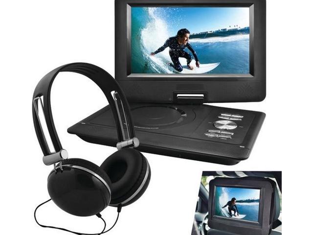 Ematic EPD116 Portable DVD Player - 10" Display - 1024 x 600 - Black - DVD-R, CD-R - DVD Video, Video CD, MP4, DivX - CD-DA, MP3 - Lithium Polymer