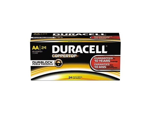 DURACELL CopperTop MN1500 2100mAh 1.5V AA Alkaline Battery, 144 Counts