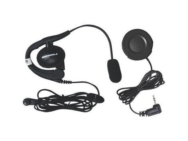 MOTOROLA 1884 Wired Headset with Boom Microphone & PTT Button Bundle