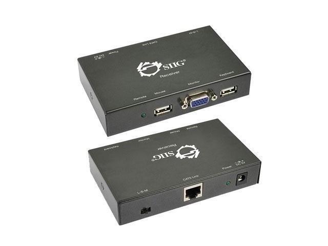 Siig Usb Vga Kvm Console Extender Over Cat5 (Transmitter And Receiver ...