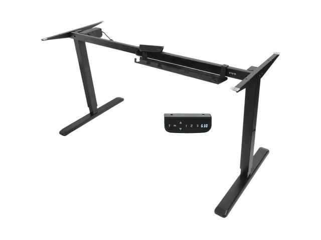 VIVO Black Electric Height Adjustable Stand Up Desk Frame with Table Top 