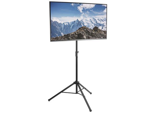 VIVO Black Tripod 32" to 55" LCD LED Flat Screen TV Display Floor Stand | Portable Height Adjustable Mount (STAND-TV55T)