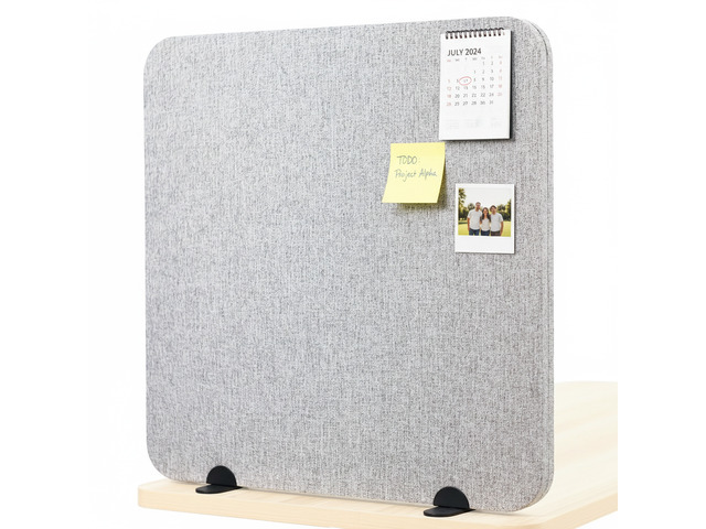 VIVO Gray Freestanding 24 x 24 inch Desktop Privacy Panel, Desk Divider ...